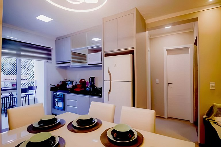 Apartamento mobiliado com sacada e chu. 2 vagas
