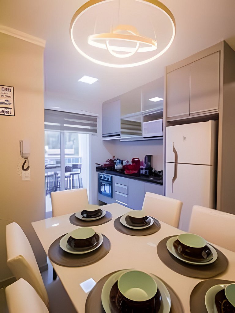 Apartamento mobiliado com sacada e chu. 2 vagas