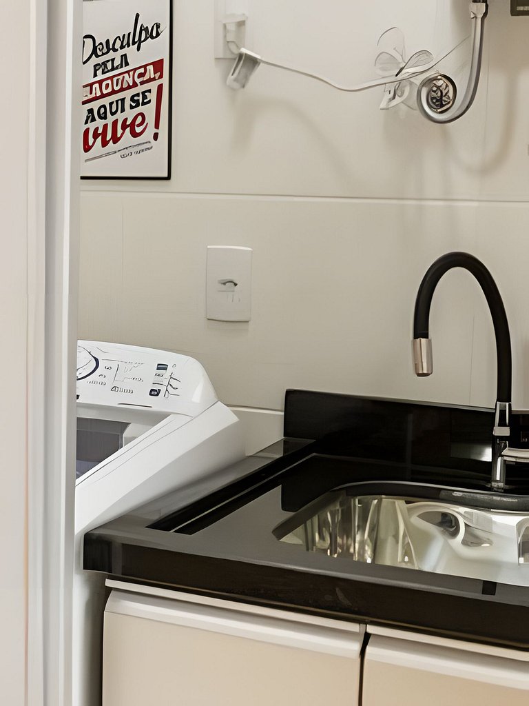 Apartamento mobiliado com sacada e chu. 2 vagas
