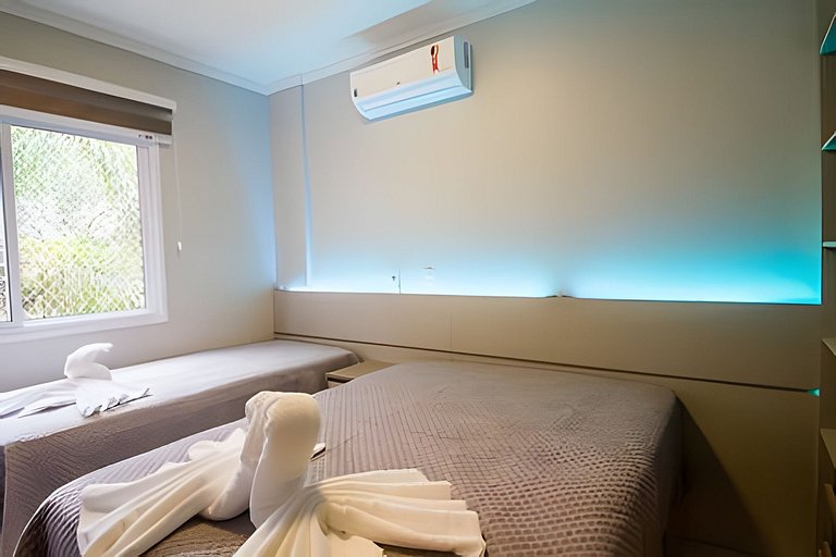 Apartamento mobiliado com sacada e chu. 2 vagas