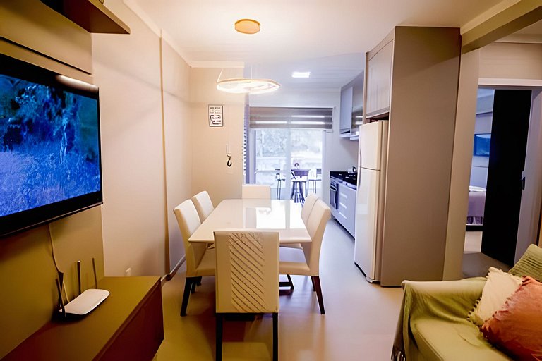 Apartamento mobiliado com sacada e chu. 2 vagas
