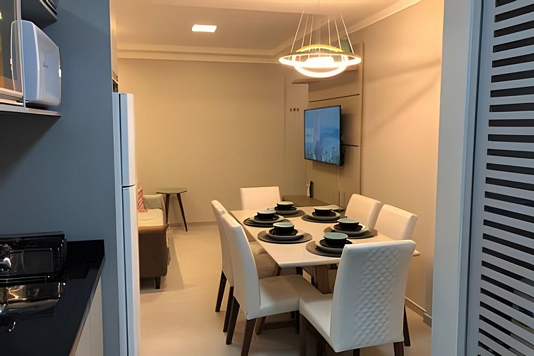 Apartamento mobiliado com sacada e chu. 2 vagas