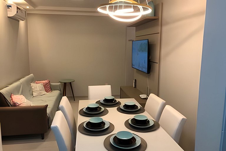 Apartamento mobiliado com sacada e chu. 2 vagas